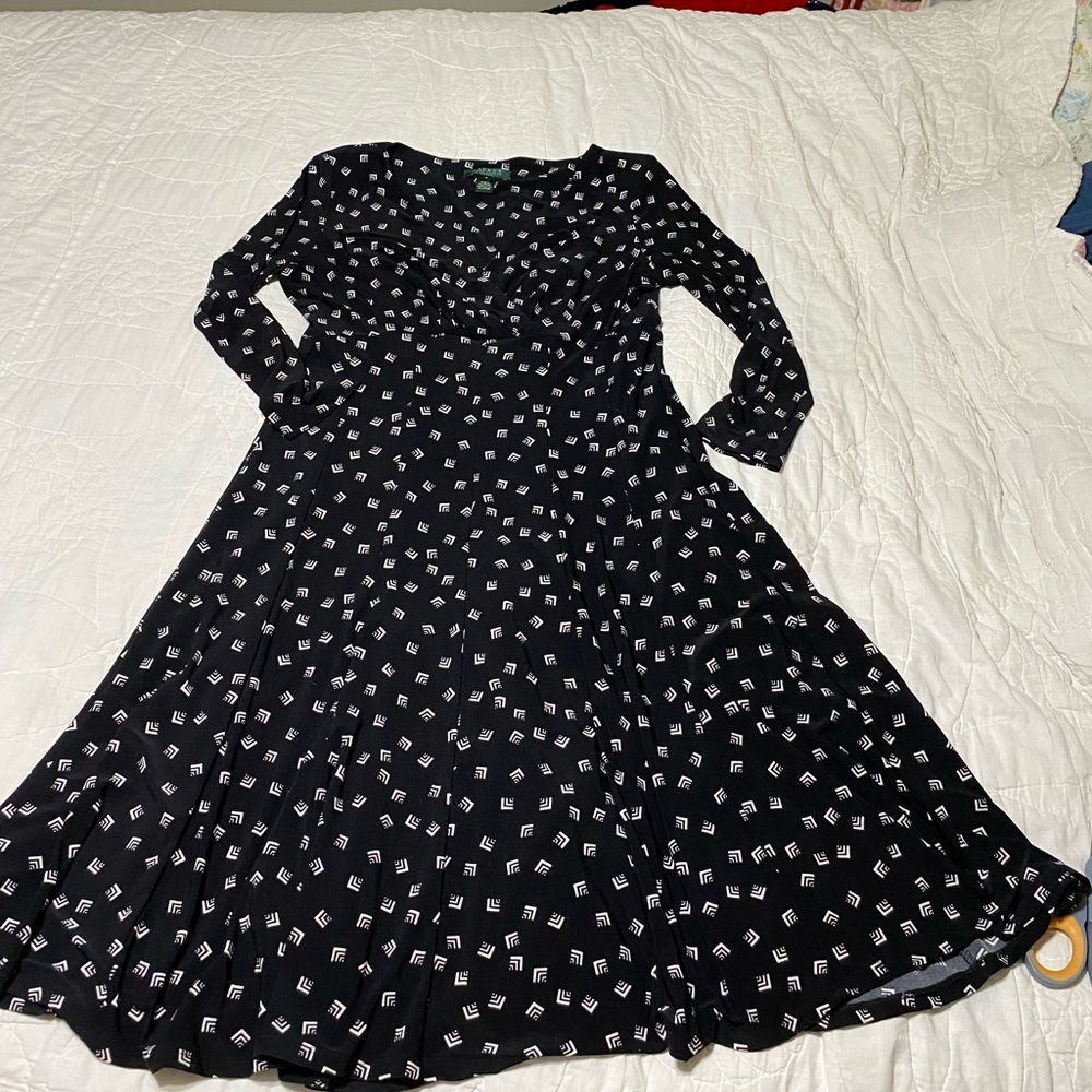 Ralph Lauren Ling Sleeve Dress Sz 12